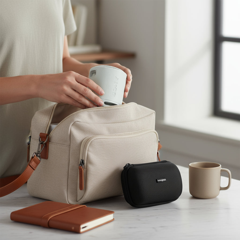 Sony Wireless Bluetooth Portable Travel Speaker & Case