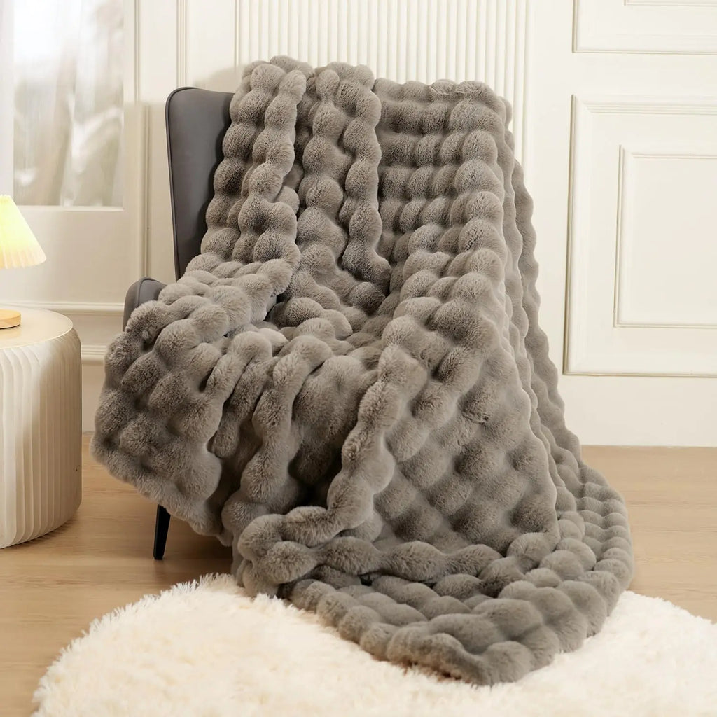 Oversized Plush Faux Fur Throw